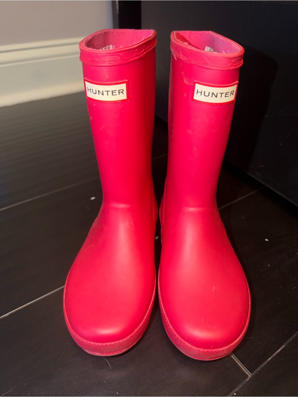 Hunter Kids Bright Pink Rain Boots